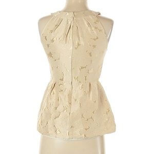 Vera Wang Lavender Label Tops - Vera Wang Lavender Label Textured Beige Peplum Top Vera Wang Lavender Label Tops - Vera Wang Lavender Label Textured Beige Peplum Top